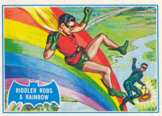 Illustration for article titled The artist behind Topps’ Mars Attacks also did some wild Batman cards